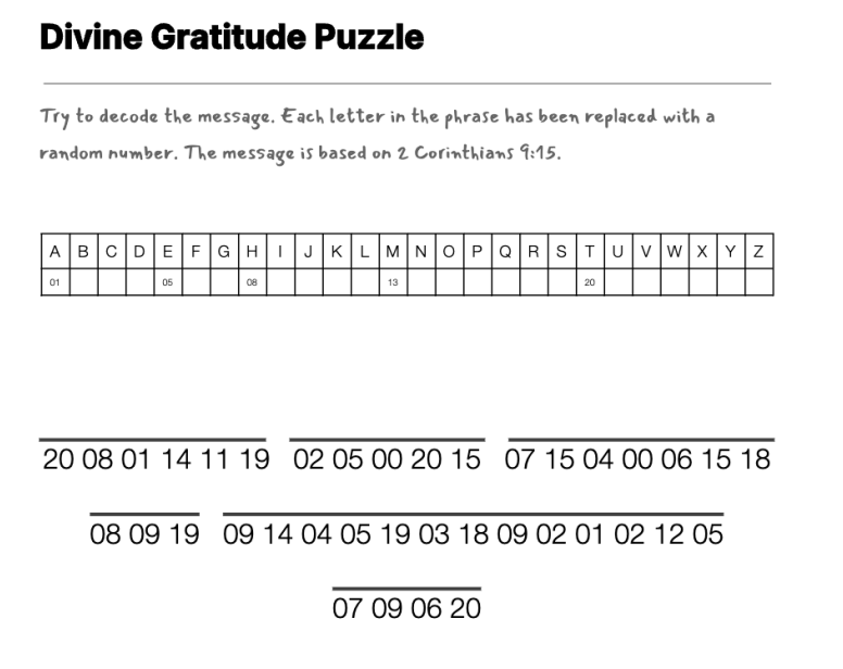 The Best Gift Is You cryptogram